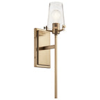KICHLER 45295CPZ Alton 22" 1 Light Wall Sconce With Clear Seeded Glass In Champagne Bronze