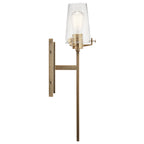 KICHLER 45295CPZ Alton 22" 1 Light Wall Sconce With Clear Seeded Glass In Champagne Bronze