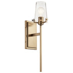 KICHLER 45295CPZ Alton 22" 1 Light Wall Sconce With Clear Seeded Glass In Champagne Bronze