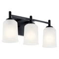 KICHLER 45574BK Shailene 21" 3 Light Vanity Light With Satin Etched Glass In Olde Bronze