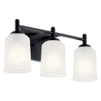 KICHLER 45574BK Shailene 21" 3 Light Vanity Light With Satin Etched Glass In Olde Bronze