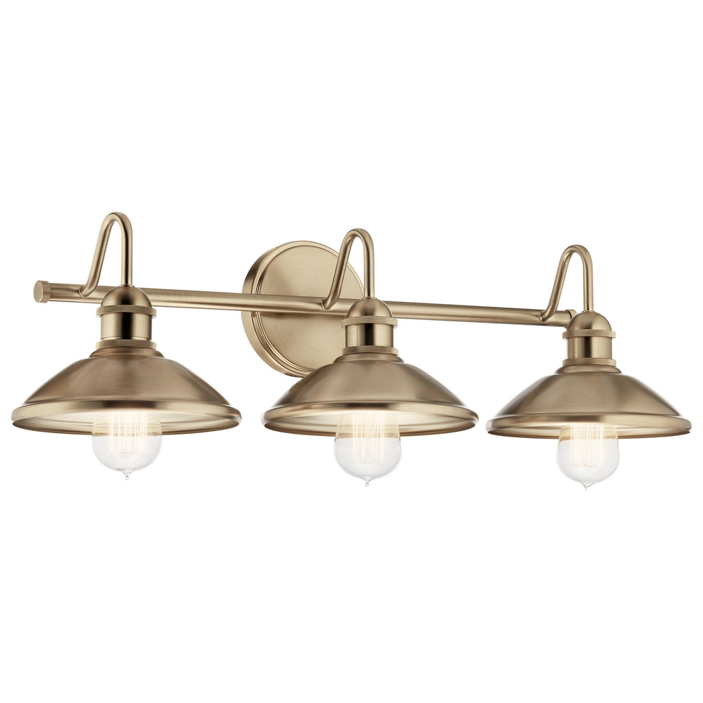 KICHLER 45945CPZ Clyde 3 Light Vanity Light Champagne Bronze