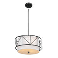 KICHLER 52074BK Birkleigh 14" 3 Light Pendant/Semi Flush Black