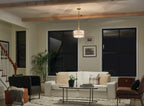 KICHLER 52074CLG Birkleigh 14" 3 Light Pendant/Semi Flush Classic Gold