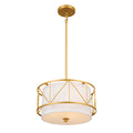 KICHLER 52074CLG Birkleigh 14" 3 Light Pendant/Semi Flush Classic Gold
