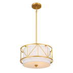 KICHLER 52074CLG Birkleigh 14" 3 Light Pendant/Semi Flush Classic Gold