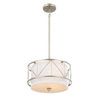 KICHLER 52074SN Birkleigh 14" 3 Light Pendant/Semi Flush Satin Nickel