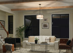 KICHLER 52075BK Birkleigh 18" 3 Light Pendant/Semi Flush Black