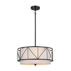 KICHLER 52075BK Birkleigh 18" 3 Light Pendant/Semi Flush Black