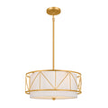KICHLER 52075CLG Birkleigh 18" 3 Light Pendant/Semi Flush Classic Gold