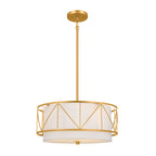 KICHLER 52075CLG Birkleigh 18" 3 Light Pendant/Semi Flush Classic Gold