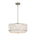KICHLER 52075SN Birkleigh 18" 3 Light Pendant/Semi Flush Satin Nickel