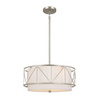 KICHLER 52075SN Birkleigh 18" 3 Light Pendant/Semi Flush Satin Nickel