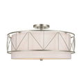 KICHLER 52076SN Birkleigh 24" 4 Light Semi Flush Satin Nickel