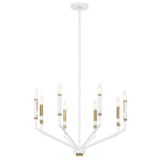 KICHLER 52349WH Armand 26 Inch 8 Light Chandelier In White Finish