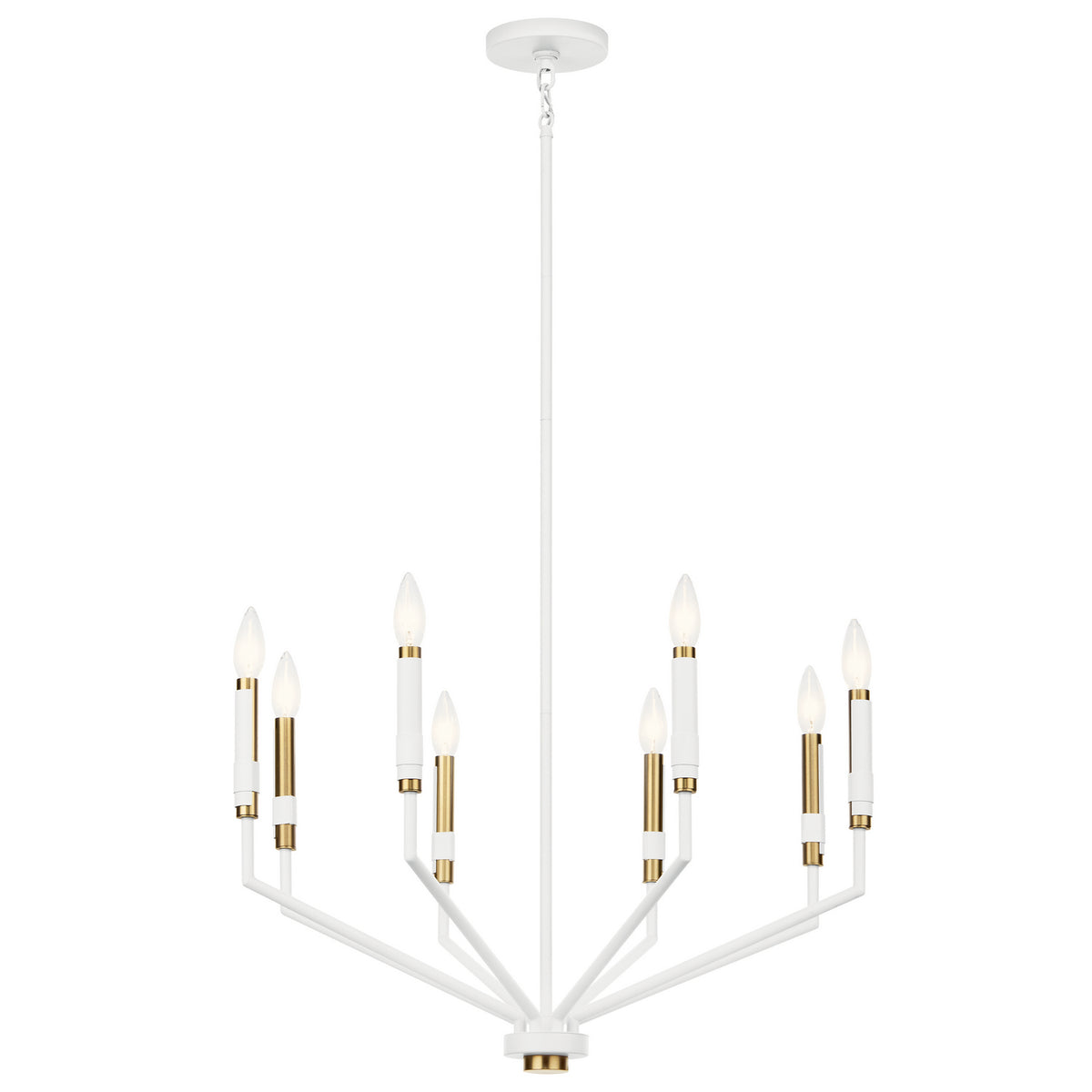 KICHLER 52349WH Armand 26 Inch 8 Light Chandelier In White Finish