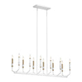 KICHLER 52350WH Armand 42.75 Inch 12 Light Linear Chandelier In White Finish