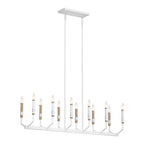 KICHLER 52350WH Armand 42.75 Inch 12 Light Linear Chandelier In White Finish