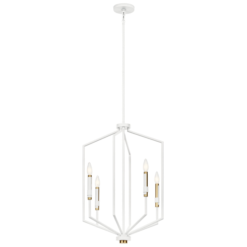 KICHLER 52351WH Armand 27 Inch 4 Light Foyer Pendant In White Finish