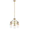 KICHLER 52377NBR Everett 22.5 Inch 3 Light Round Chandelier with Clear Glass in Polished Nickel