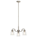 KICHLER 52397NI Aivian 23" 3 Light Chandelier With Clear Glass Black