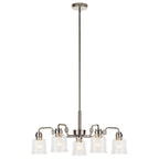 KICHLER 52398NI Aivian 30" 5 Light Chandelier With Clear Glass Brushed Nickel