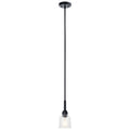 KICHLER 52399BK Aivian 5" 1 Light Mini Pendant With Clear Glass Black