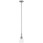 KICHLER 52399NI Aivian 5" 1 Light Mini Pendant With Clear Glass Brushed Nickel