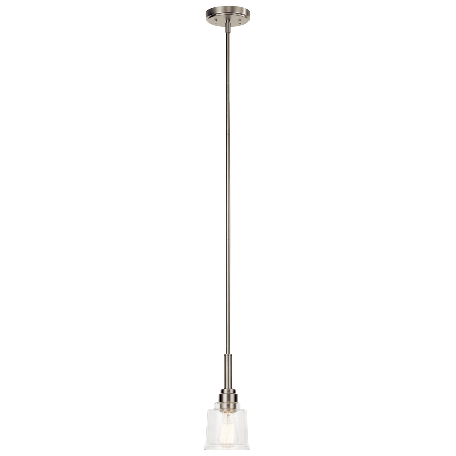 KICHLER 52399NI Aivian 5" 1 Light Mini Pendant With Clear Glass Brushed Nickel