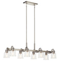 KICHLER 52400NI Aivian 42" 8 Light Linear Chandelier With Clear Glass Brushed Nickel