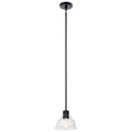 KICHLER 52405BK Eastmont 1 Light Mini Pendant With Clear Glass Black