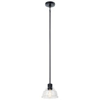 KICHLER 52405BK Eastmont 1 Light Mini Pendant With Clear Glass Black
