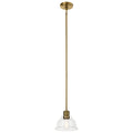 KICHLER 52405BNB Eastmont 1 Light Mini Pendant With Clear Glass Brushed Natural Brass
