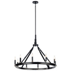 KICHLER 52421BK Emmala 27.50 Inch 10 Light Chandelier In Brushed Nickel And Black
