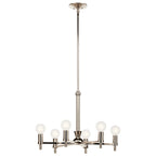 KICHLER 52424PN Torvee 26" 6 Light Chandelier Brushed Natural Brass
