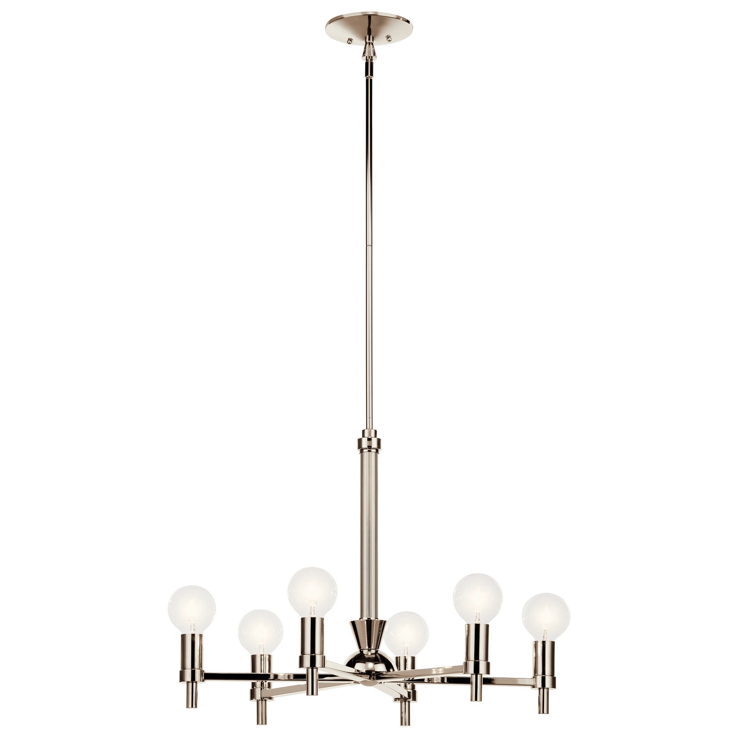 KICHLER 52424PN Torvee 26" 6 Light Chandelier Brushed Natural Brass