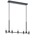 KICHLER 52425BK Torvee 42" 5 Light Linear Chandelier Brushed Natural Brass
