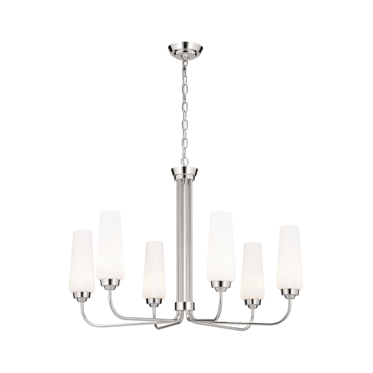 KICHLER 52480PN Truby 29" 6 Light Chandelier Polished Nickel