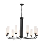 KICHLER 52481BK Truby 38" 9 Light Chandelier Black