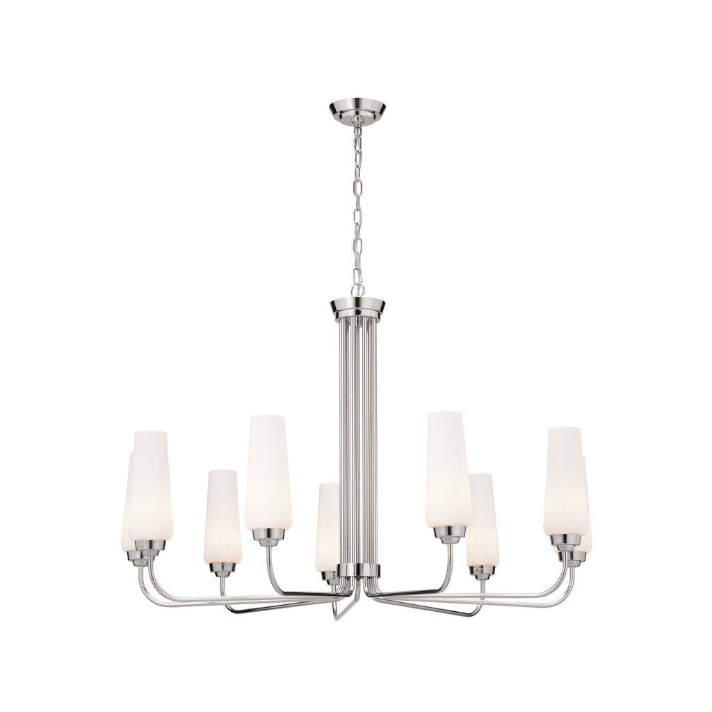 KICHLER 52481PN Truby 38" 9 Light Chandelier Polished Nickel