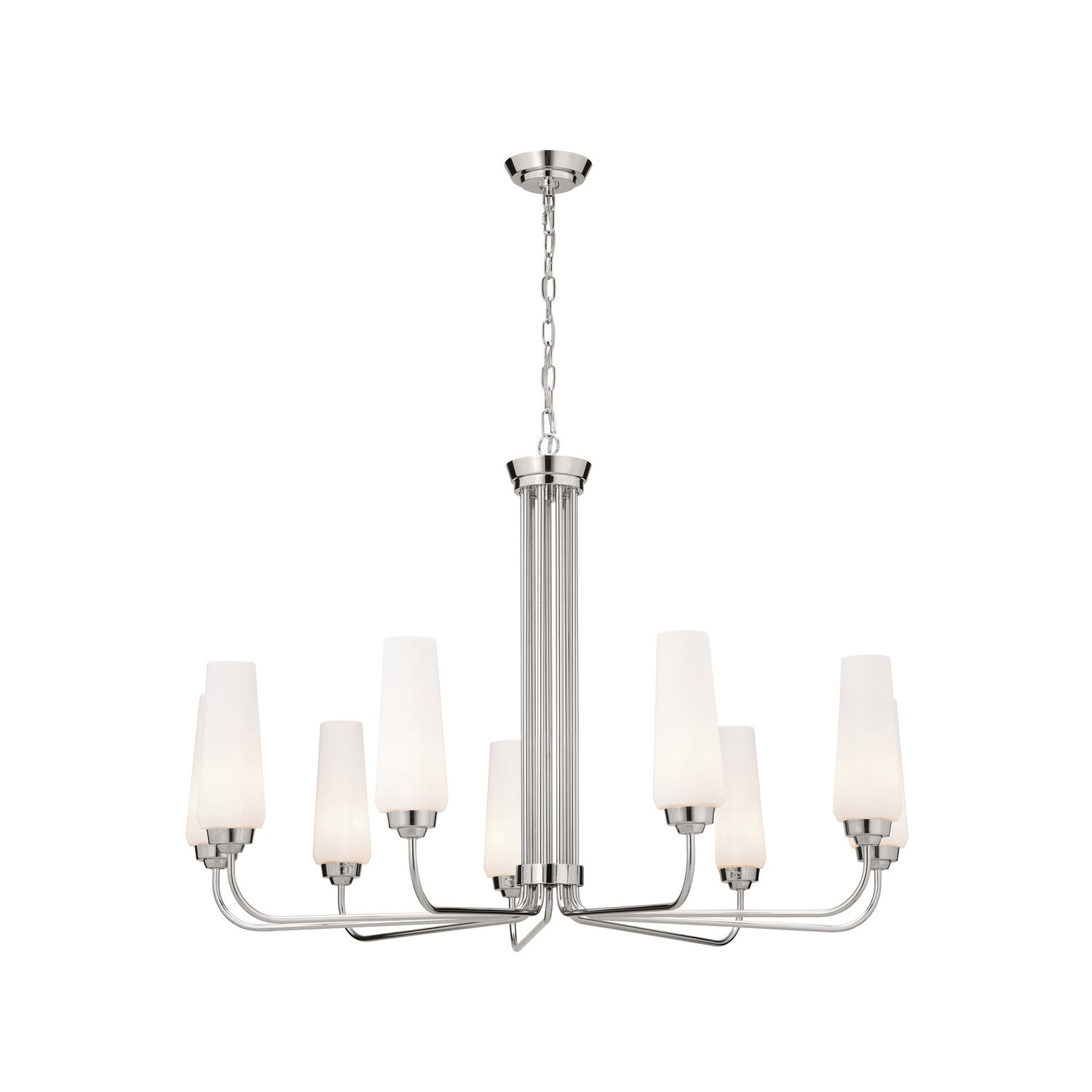 KICHLER 52481PN Truby 38" 9 Light Chandelier Polished Nickel