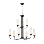KICHLER 52482BK Truby 34" 9 Light 2-Tier Chandelier Black
