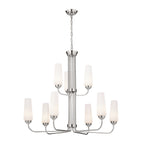 KICHLER 52482PN Truby 34" 9 Light 2-Tier Chandelier Polished Nickel