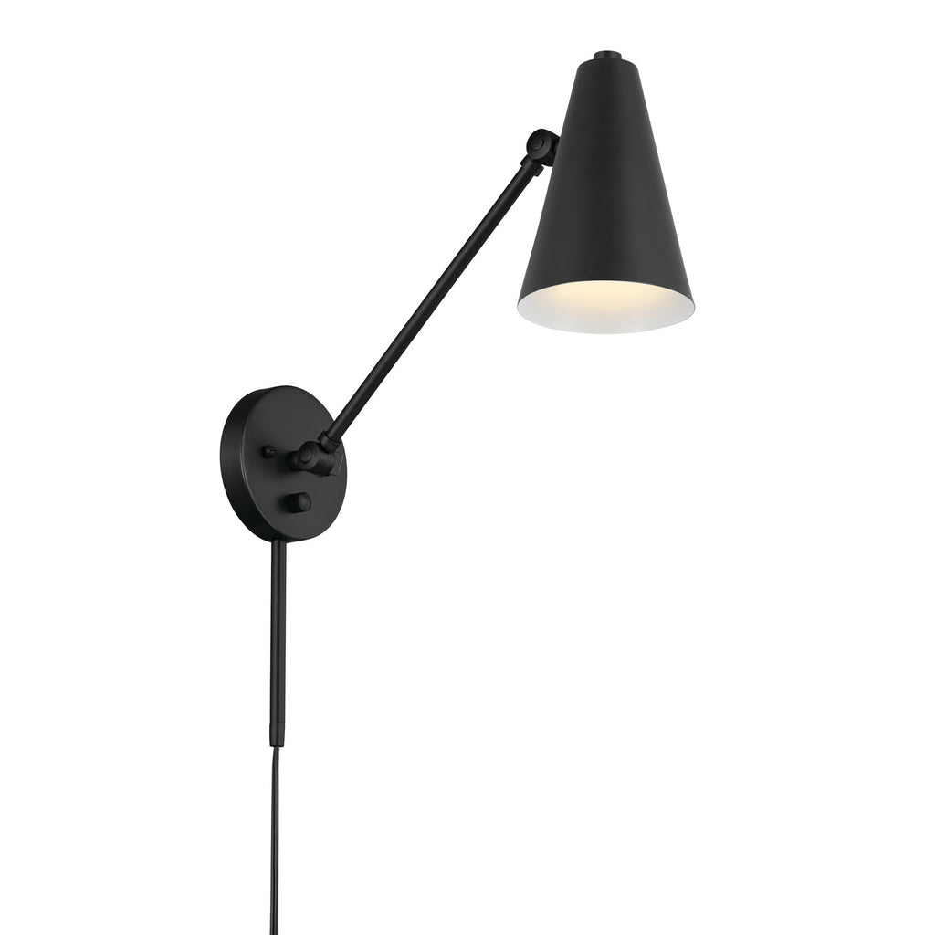 KICHLER 52485BKB Sylvia 1 Arm Wall Sconce Black