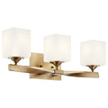 KICHLER 55002CPZ Marette 22.75" 3 Light Vanity Light With Satin Etched Cased Opal Glass In Black