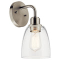 KICHLER 55100NI Meller 11" 1 Light Wall Sconce With Clear Glass Black