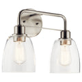 KICHLER 55101NI Meller 15" 2 Light Vanity Light With Clear Glass Black