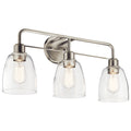 KICHLER 55102NI Meller 24" 3 Light Vanity Light With Clear Glass Black