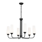 KICHLER 52480BK Truby 29" 6 Light Chandelier Black