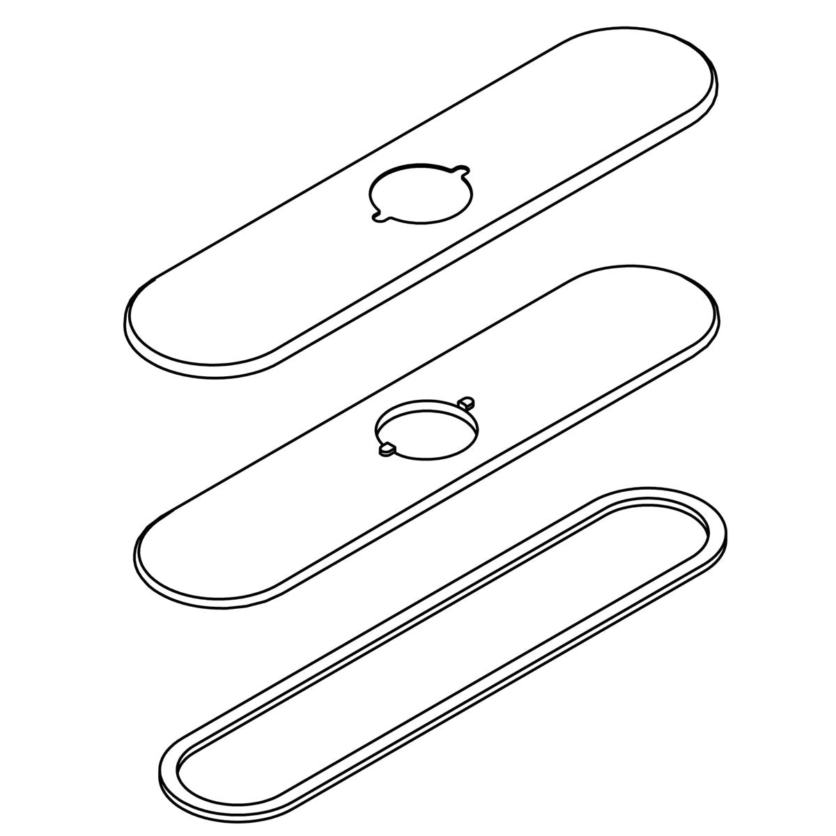 KOHLER Escutcheon Kit - Polished Chrome, K-1262292-CP